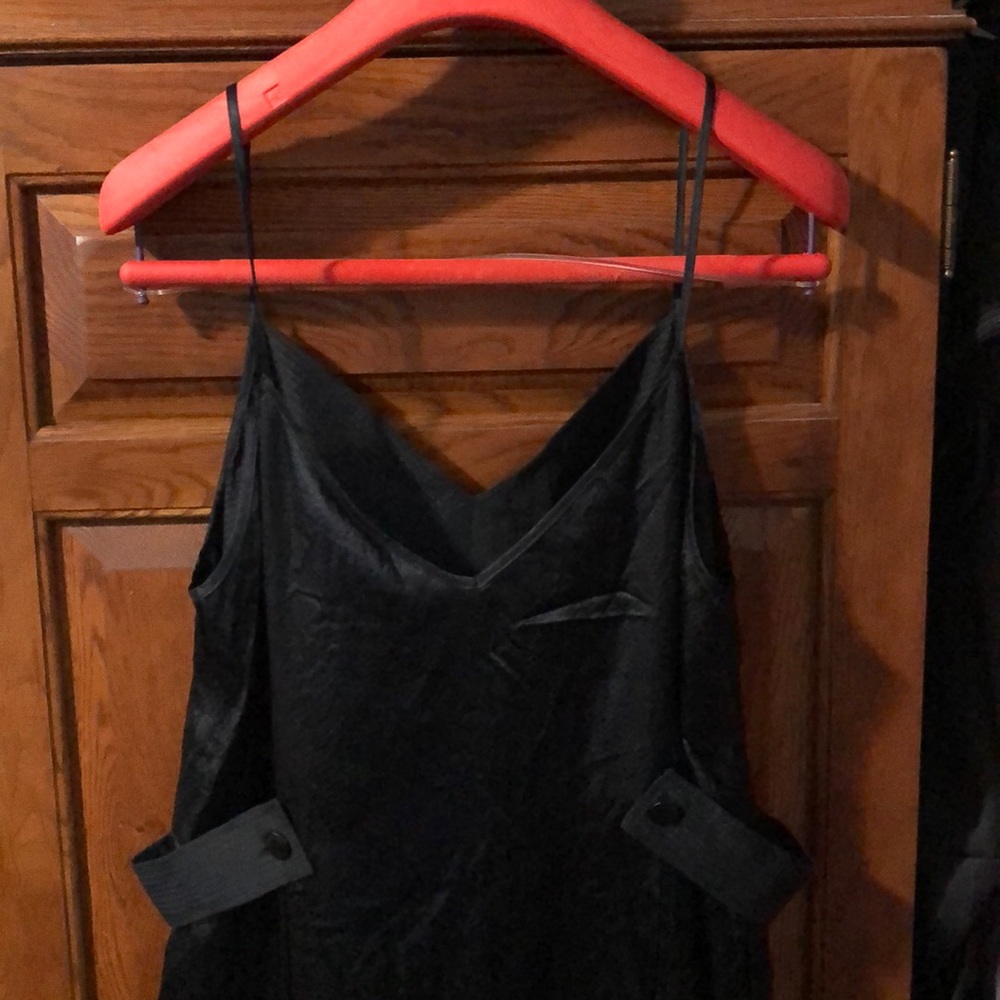 NWT $495 rag & bone black silk Hugo tank dress l - Picture 7 of 11